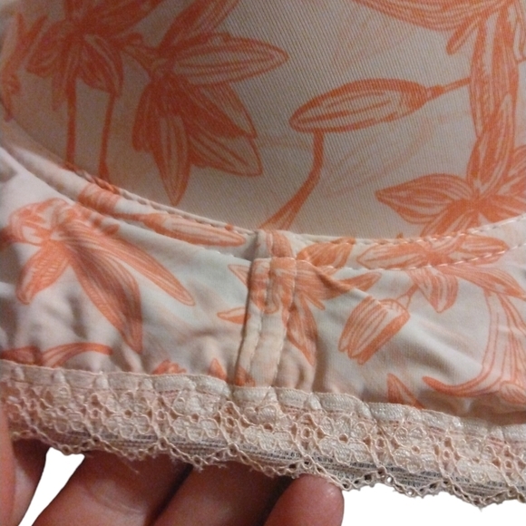 Push Up Bra Tropical Daisy Fuentes Adj. Straps Under Wire Support Romantic 42D - Picture 9 of 10